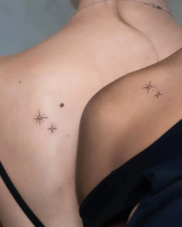 Small star sister tattoos by @miagldstn