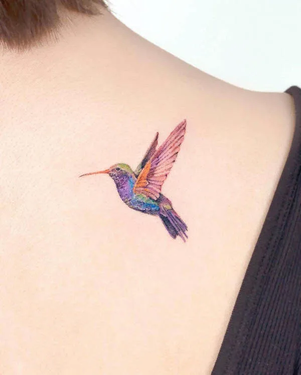 Beautiful bird tattoo by @tilda_tattoo