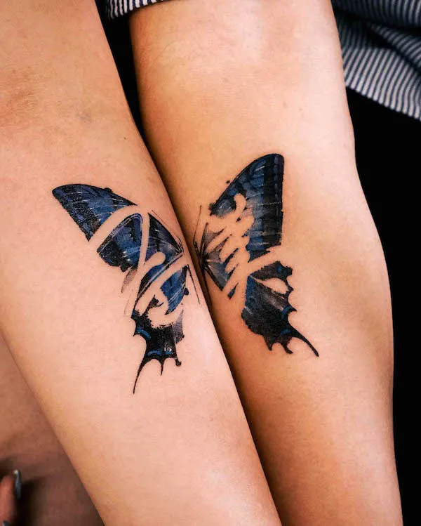 Butterfly tattoo by @ati.ful_