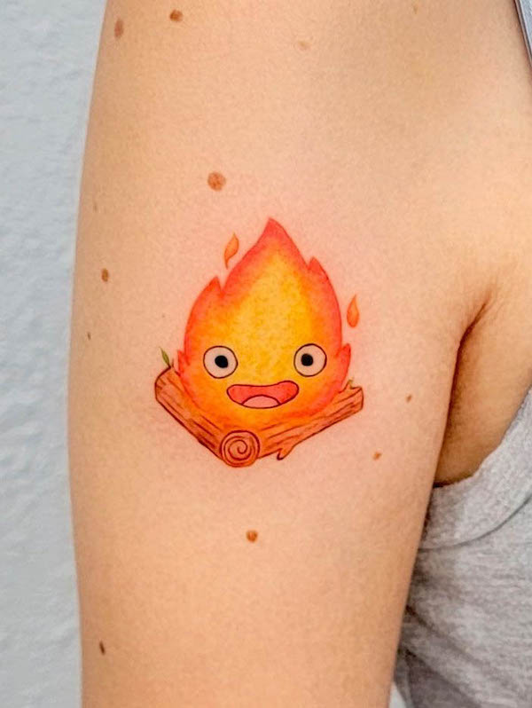 Calcifer arm tattoo by @inked.by_.beta_