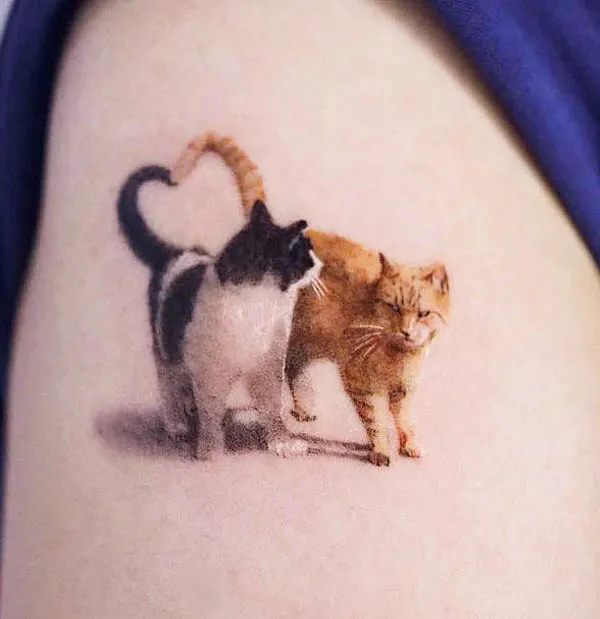 Cats in love by @zeexi_ink