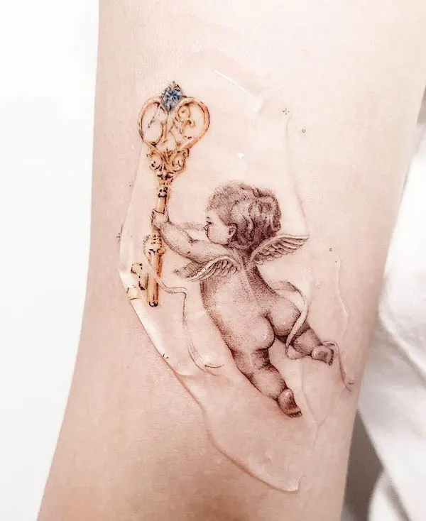 Cupid tattoo by @u.i.tattoo