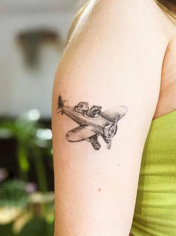 Cute animals tattoo by @takieo_tattoo