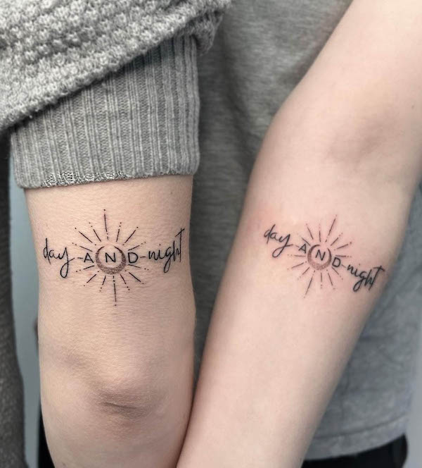 Day and night by @michaelafoordentattoo