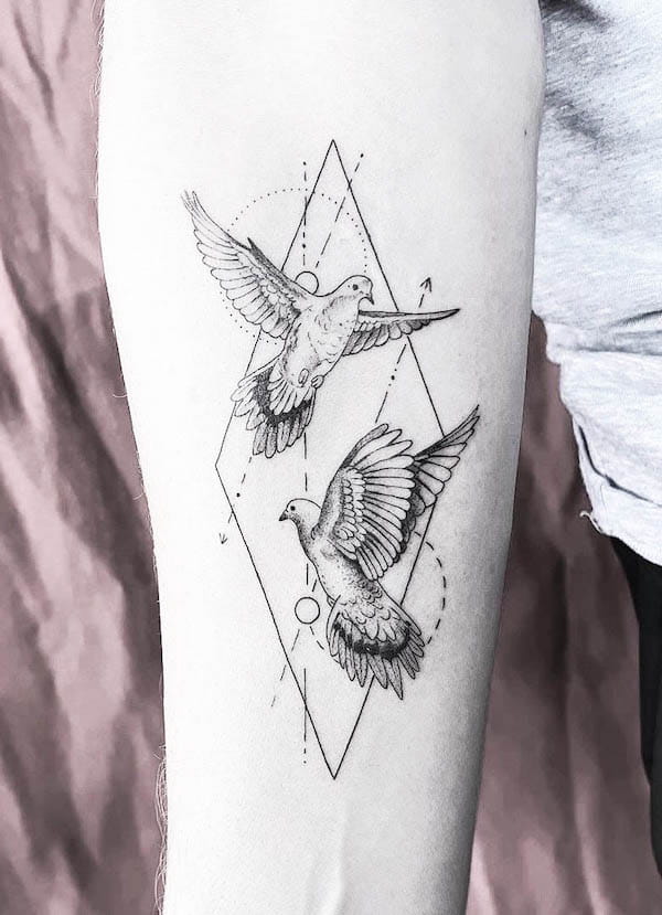 Dove tattoo by @malvitattoo