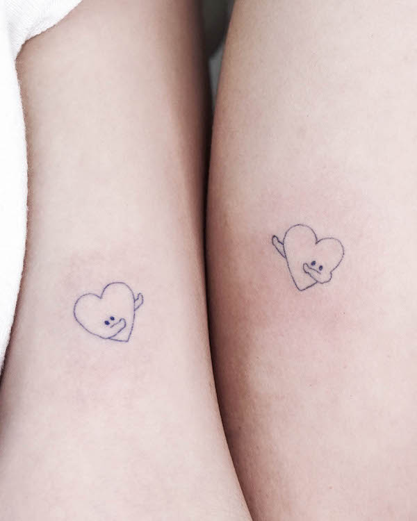 Heart symbolic love tattoo by @amoebazoo