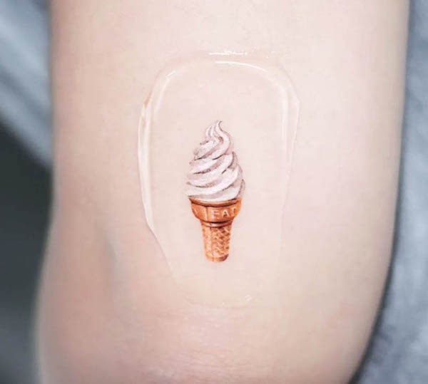 Ice cream tattoo by @eins_tattooer