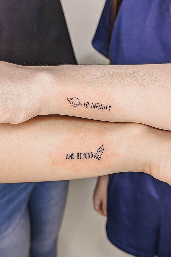 Infinity tattoo by @lano.ink