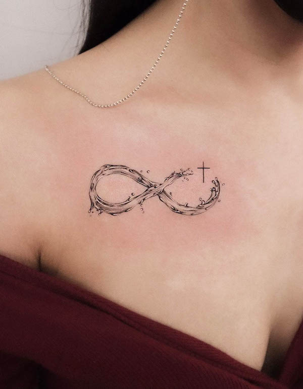 Infinity wave tattoo by @tattooist_jaeo