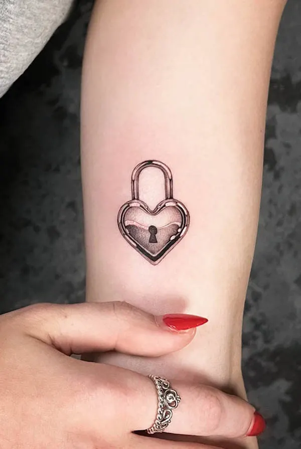 Key to the heart tattoo by @nicotattoo.nyc