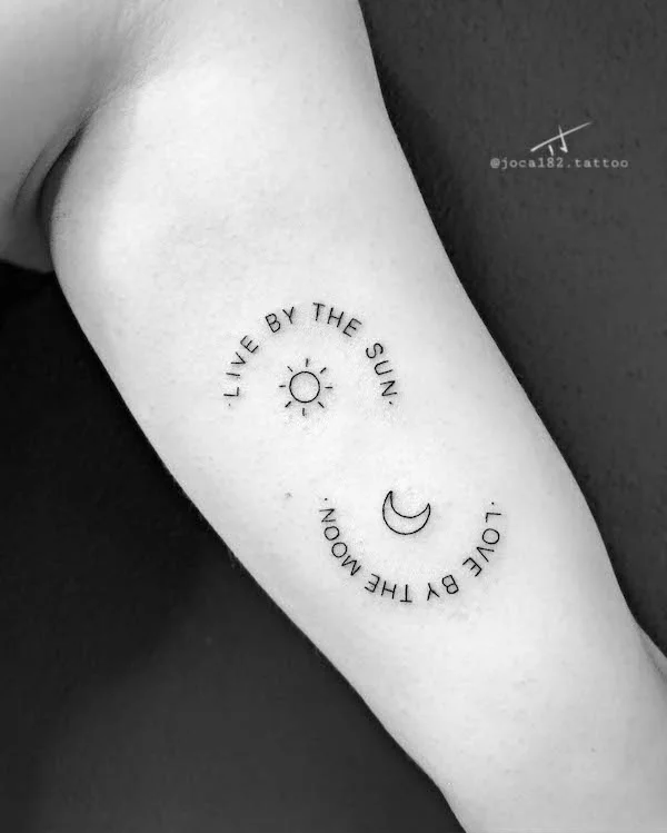 Sống dưới nắng yêu trăng bởi @joca182.tattoo