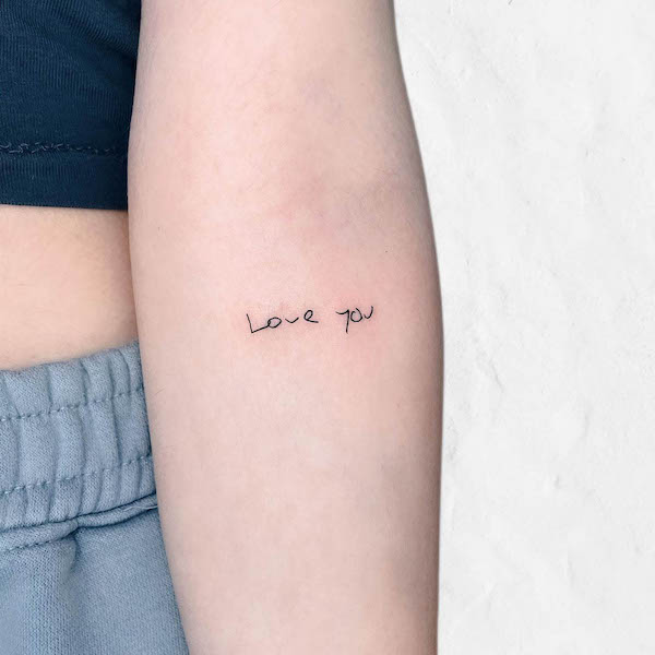 Love you by @tattooceren