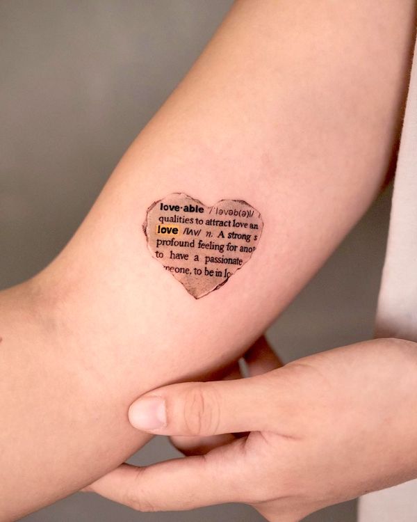 Meaningful love tattoo by @newtattoo_demi