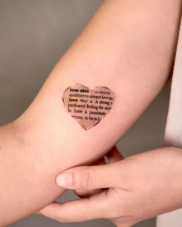 Meaningful love tattoo by @newtattoo_demi