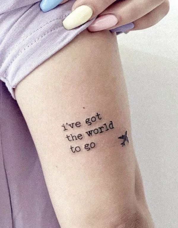 Meaningful quote tattoo by @ynnssteiakakis