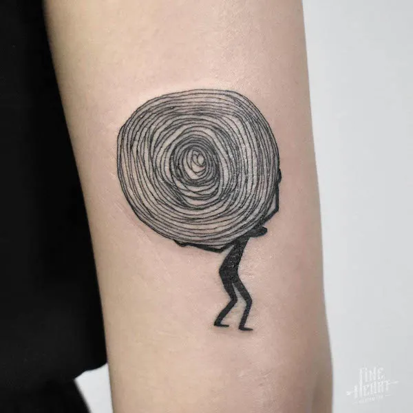 Mental baggage tattoo by @szalaimimi