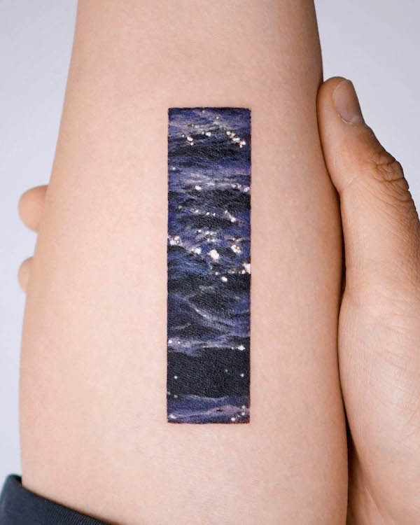 Photogenic wave tattoo by @youngchickentattoo