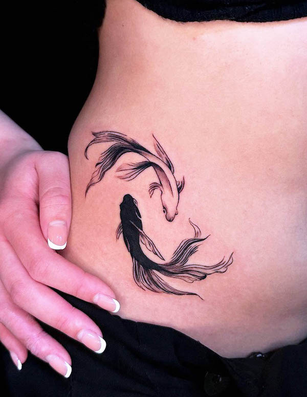 Pisces yin yang tattoo by @hamnessy