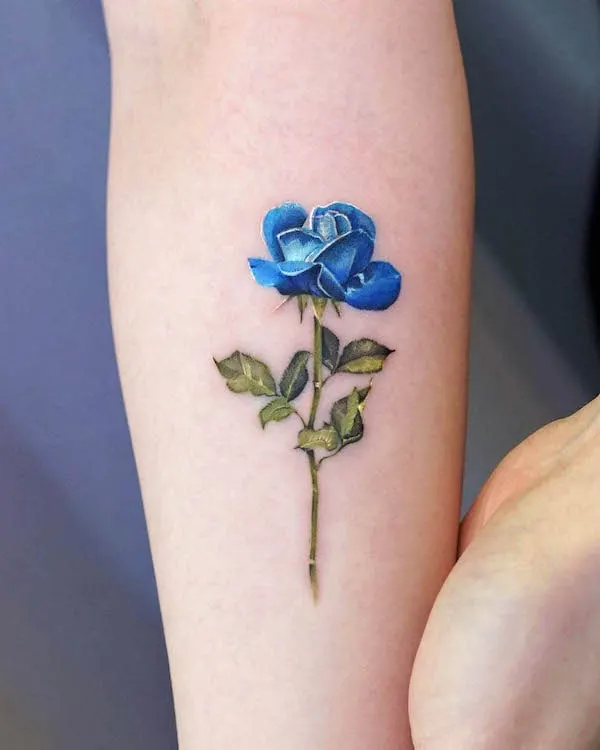 Rose symbolic love tattoo by @myungdo__