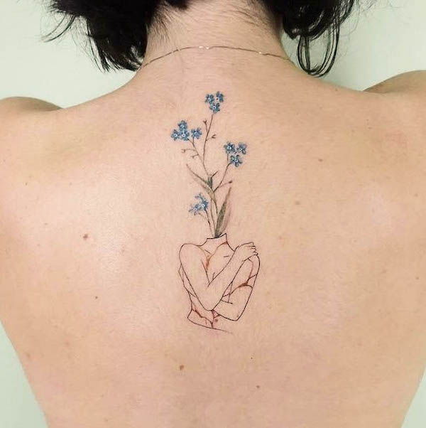 Self-love back tattoo by @eluceart