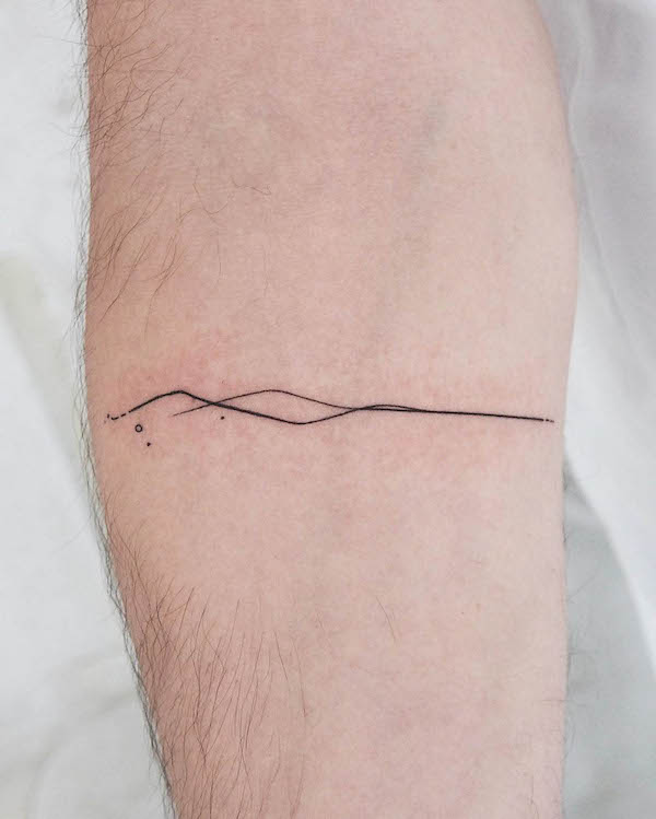 Simple water surface tattoo by @yoursohn