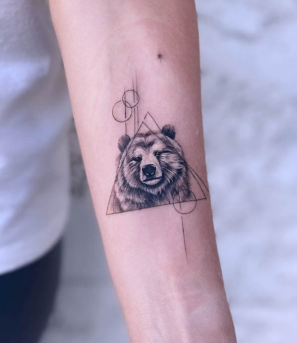 Small bear wrist tattoo by @tattooartist_jing