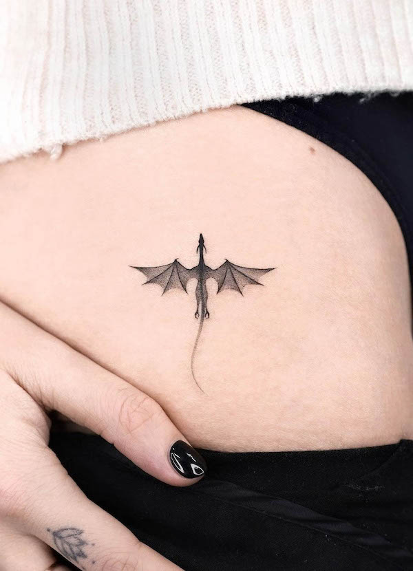 Small dragon tattoo by @choiyun_tattoo