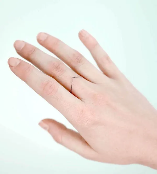 Small single-line on the finger by @choiyun_tattoo