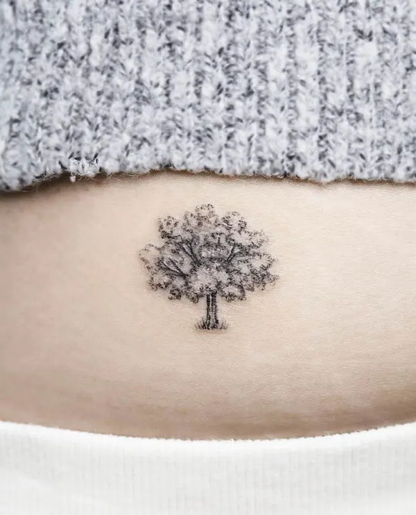 Small tree tattoo by @tattooist_namoo