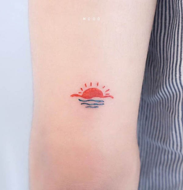 Sunrise tattoo by @mood_bkk