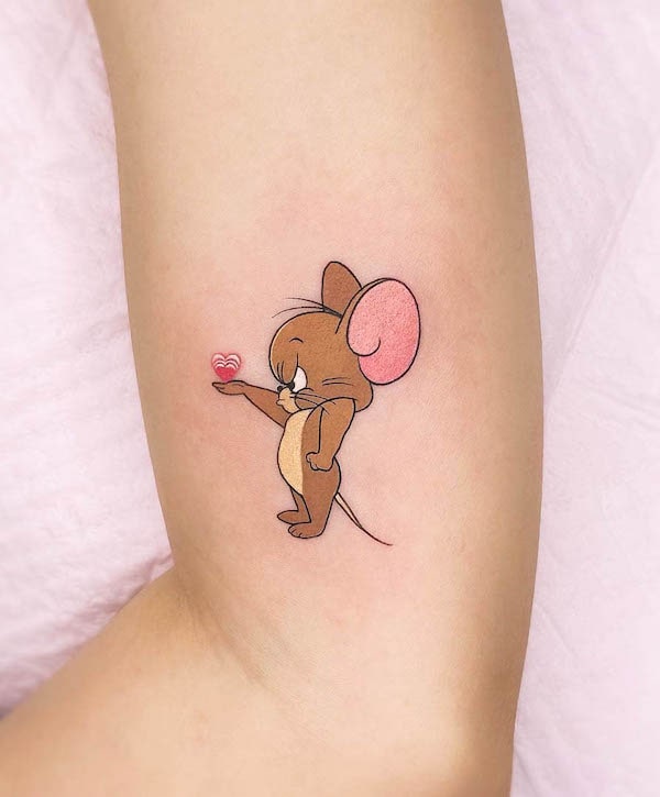 Super cute Jerry tattoo by @mind_kkn