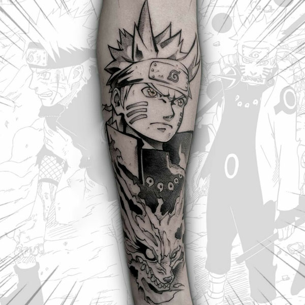 Tattoo hoạt hình naruto