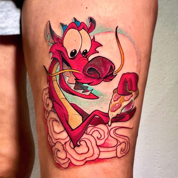 Tattoo hoạt hình rồng thần