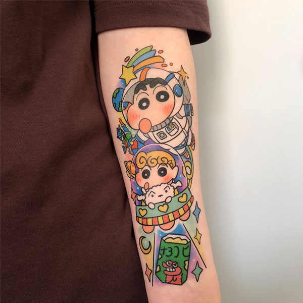 Tattoo hoạt hình shin