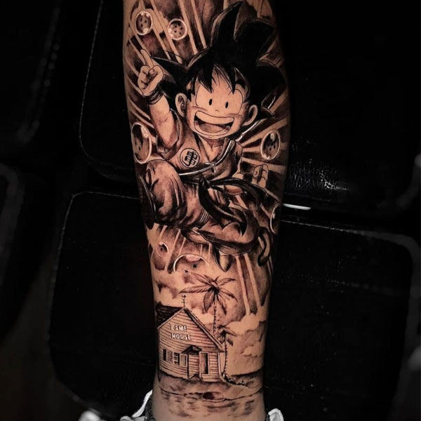 Tattoo hoạt hình songoku