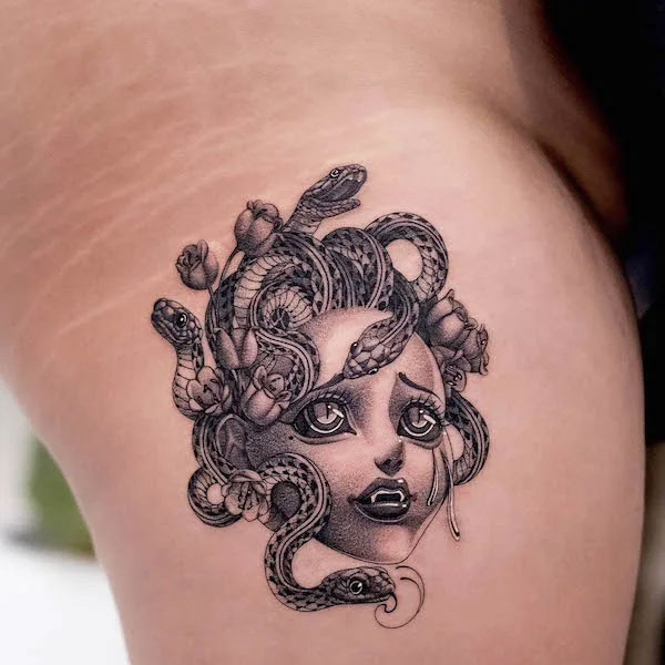 Tattoo medusa mini siêu đẹp