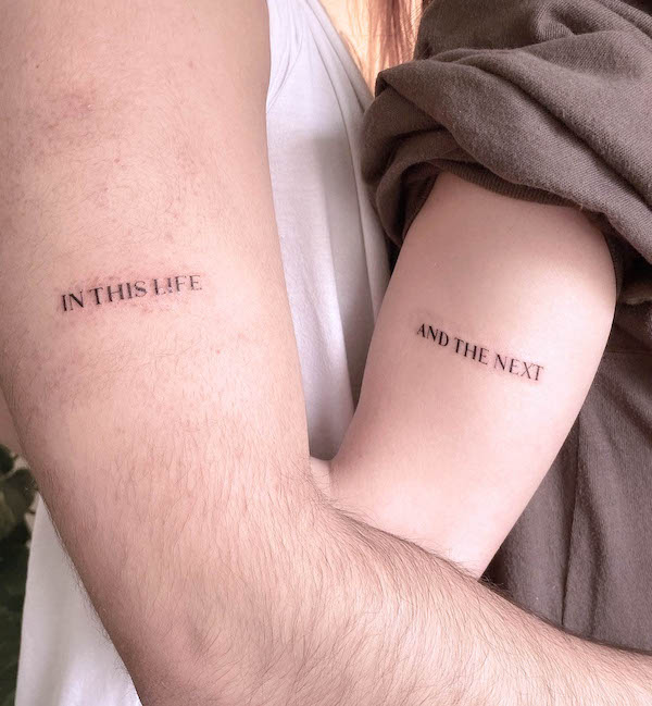 Till next life meaningful quote tattoos by @rinaheartstudio