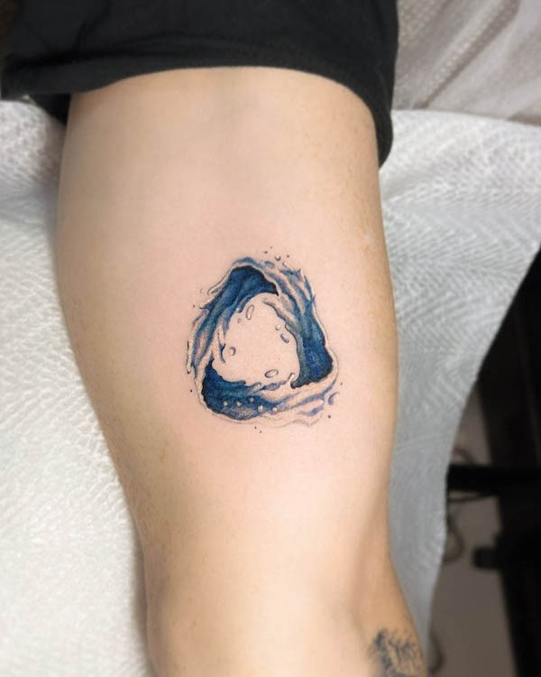 Triangle of wave tattoo by @dxbink