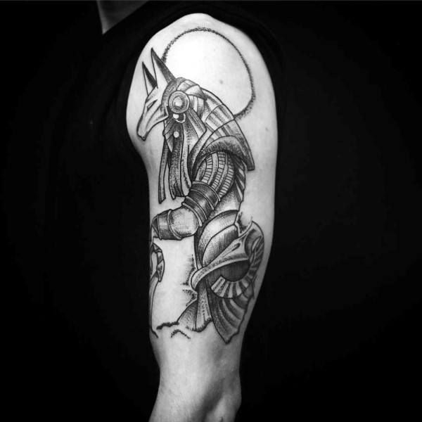 Tattoo anubis bắp tay nam cực đẹp