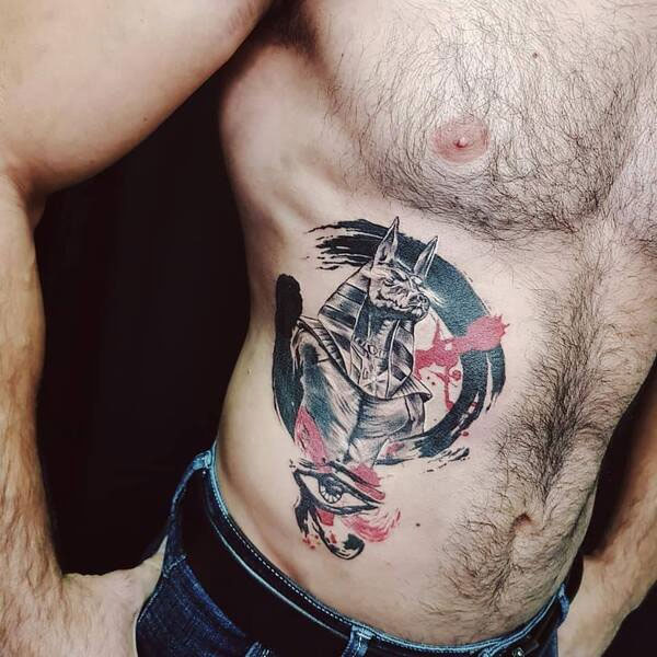 Tattoo anubis chất cho nam