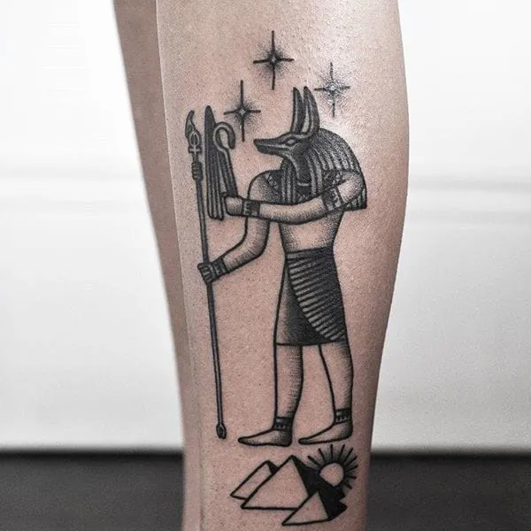 Tattoo anubis đơn giản siêu đẹp