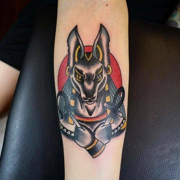 Tattoo anubis mini đẹp