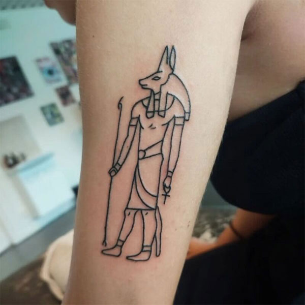 Tattoo anubis nhỏ chất