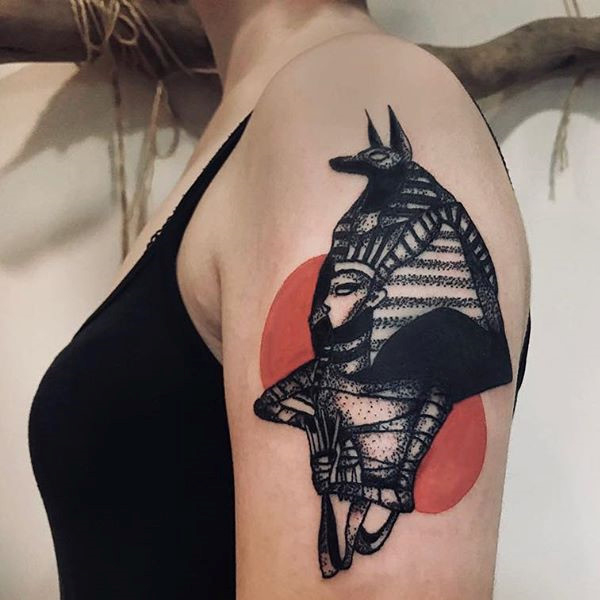 Tattoo anubis nữ đẹp