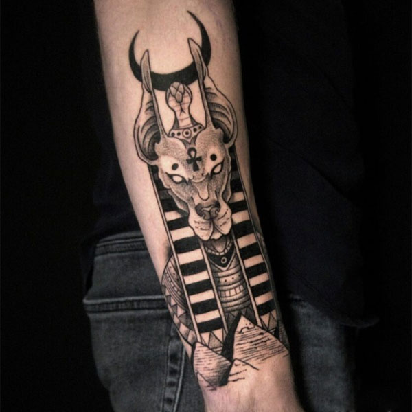 Tattoo anubis tay nam đẹp