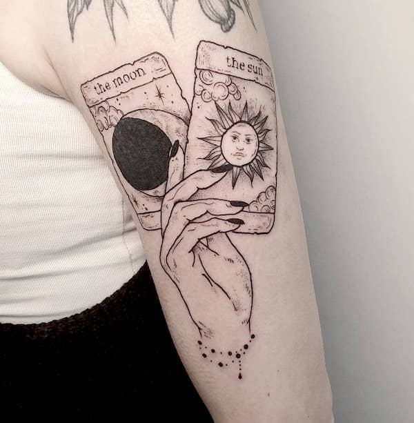 Tarot tattoo by @viktoriagolebowska- Fantasy Magic tattoos