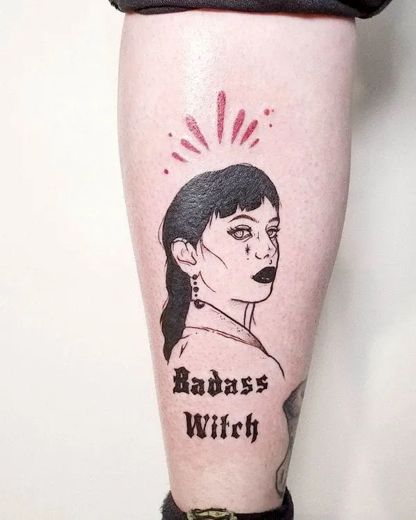 The badass witch by @viktoriagolebowska - Witch tattoos and meanings