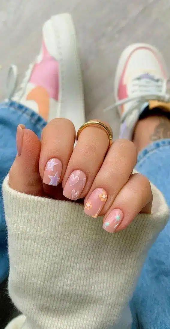 30 Beginner Short Nail Designs Too Cute To Skip - 245