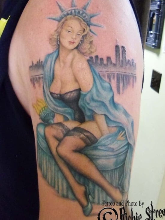 statue of liberty tattoo (17)