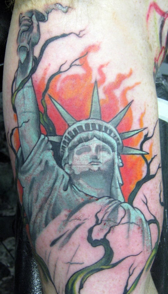 statue of liberty tattoo (26)